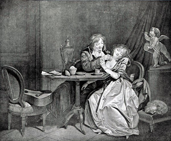 Gravure de Boilly, Amoureux