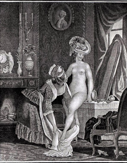 Gravure de Jollain, La toilette