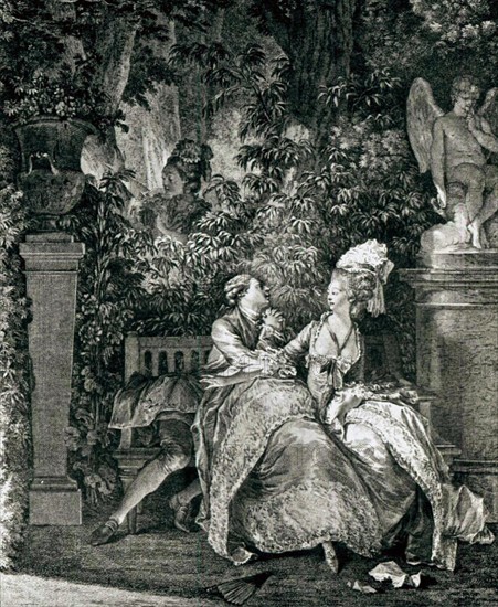 Gravure de Jean Moreau, dit Moreau le jeune, Scène de vie