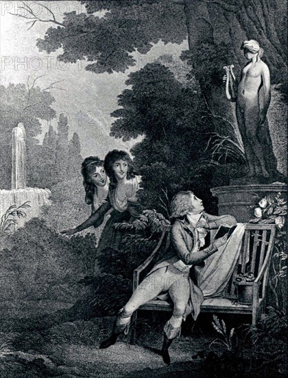 Gravure de Boilly, L'amant poète