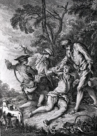 Gravure de Boucher, Les plaisirs de L'isle enchantée