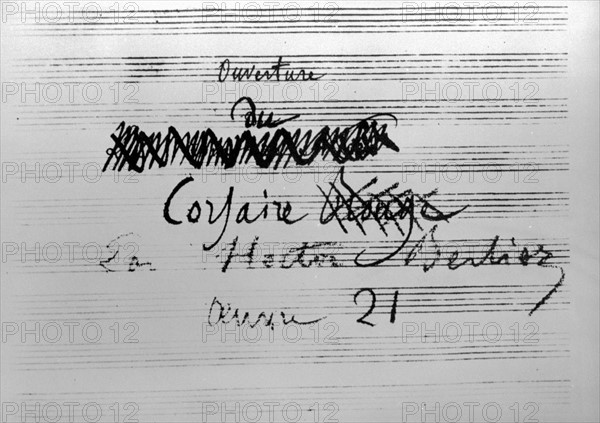 Première page du "Corsaire" de Berlioz
