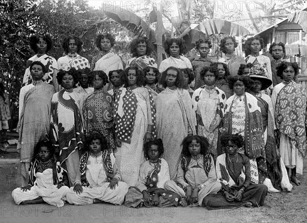 Portraits of Sakalaves women, Madagascar