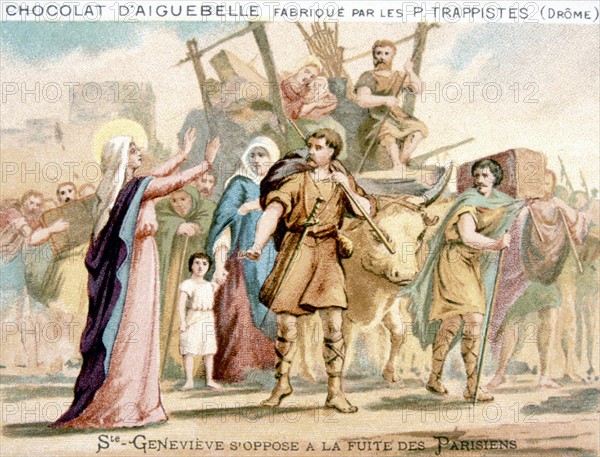 The life of Saint Genevieve, advertisement