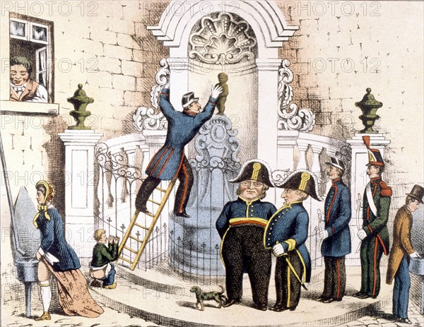 Manneken Pis, illustration, late 19th century