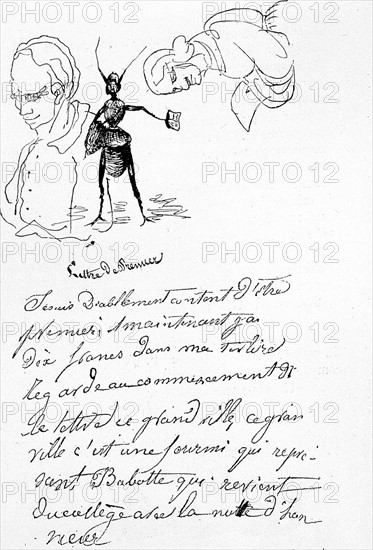 Lettre, illustration de Gustave Doré