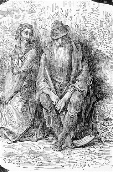 Couple, illustration de Gustave Doré
