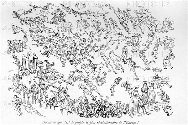 Caricature diverse, illustration de Gustave Doré