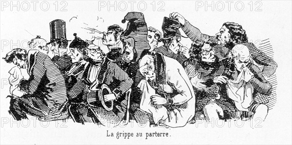 Grippe au parterre, caricature