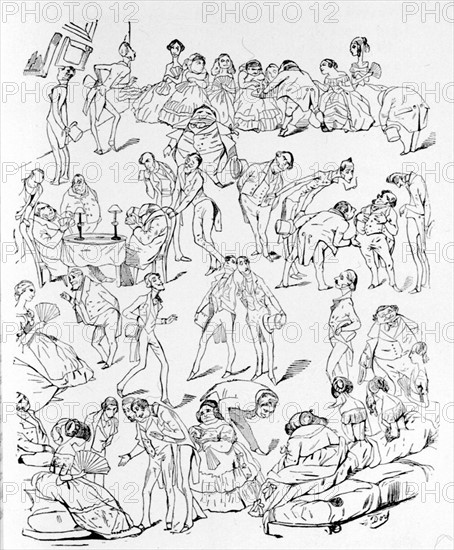 Caricature par de Gustave Doré