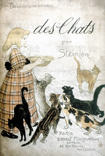 Cats, Images without words by Steinlen