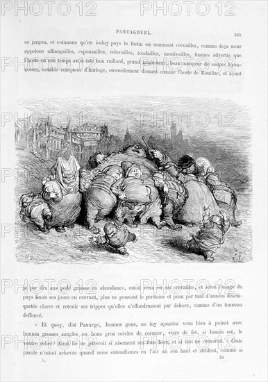 Rabelais, illustration de Gustave Doré