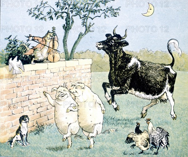 Illustration of songs by Randolph Caldecott