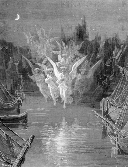 Scene from "The Song of the Ancient Mariner", illustration by Gustave Doré