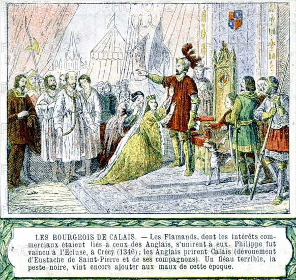 Bourgeois de Calais, illustrations de la fin du XIXe siècle