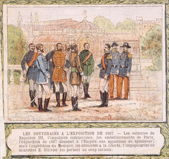 Sovereigns, World's Fair, Paris 19th century, illustrations