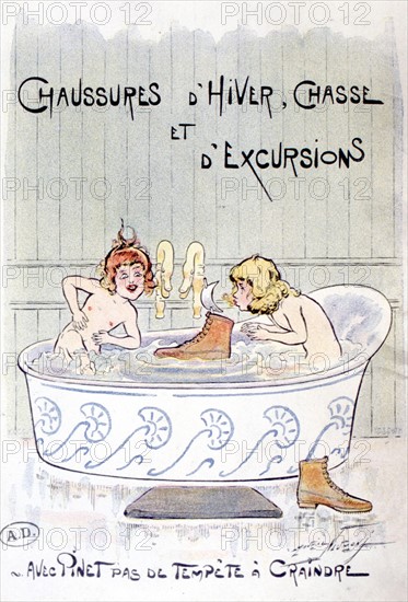 Advertising poster for shoes