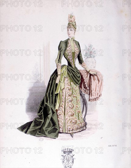 Ladies dresses at the end of the 19th century, illustrations