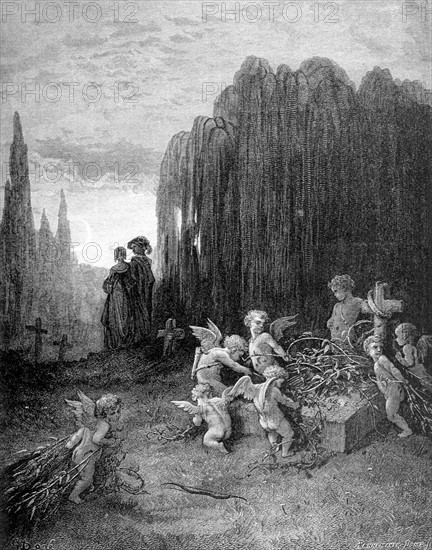 La jeune veuve, fable de La Fontaine, illustration de Gustave Doré