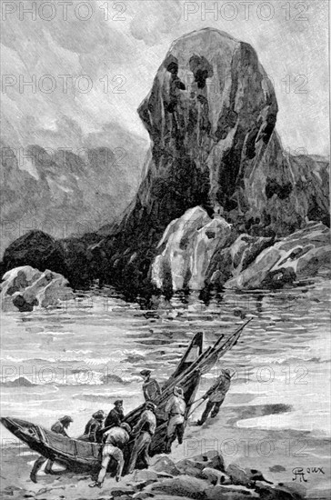 Jules Verne: "Le sphinx des glaces", illustration