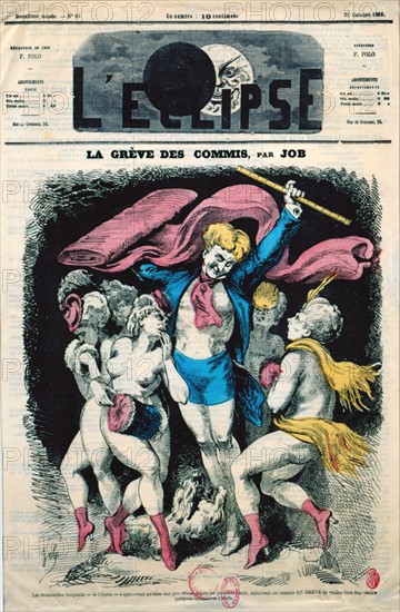 Caricature of Job on sculptures by Jean-Baptiste Carpeaux, in : "The Eclipse"