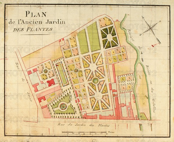 Plan of the Jardin des Plantes by  J. Barbeau