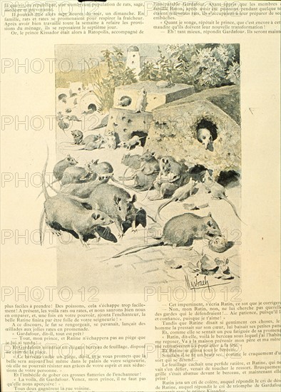 Les aventures de la famille raton, nouvelle de Jules Verne, illustration de Myrbach
