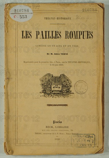 Jules Verne, The Broken Straws, book cover