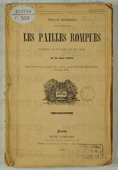 Jules Verne, Les pailles rompues, couverture de l'ouvrage