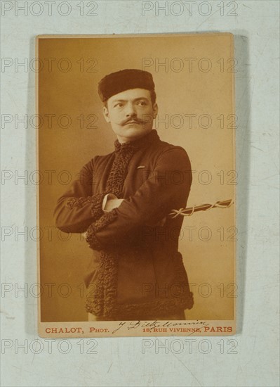 The actor Marais in the role of Michel Strogoff by Jules Verne at the théâtre du Châtelet