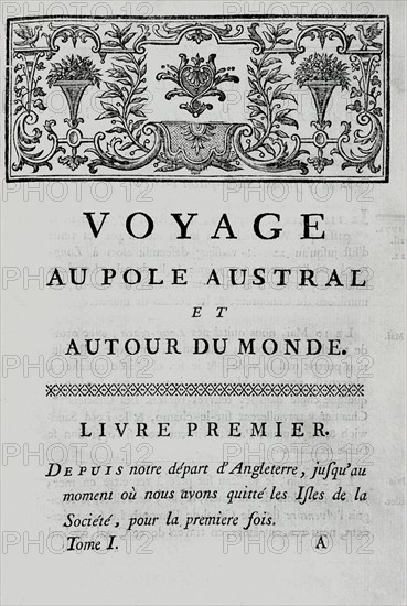 Voyage de James COOK,  page de garde