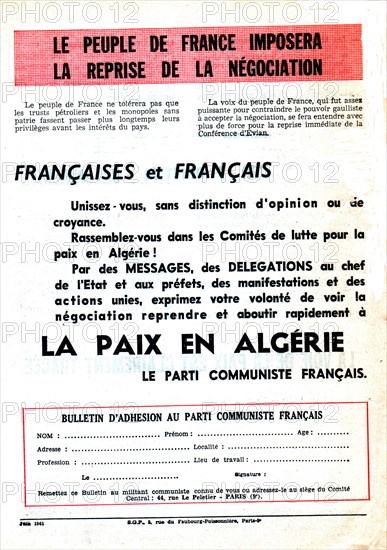 Tract du Parti communiste français