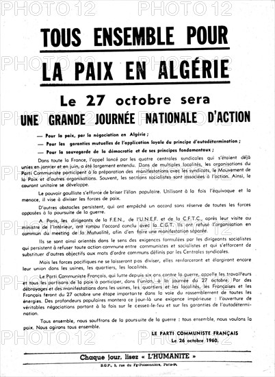 Tract du Parti communiste français