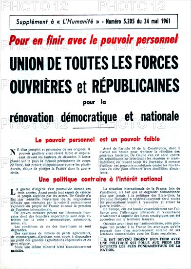 Tract du Parti communiste français