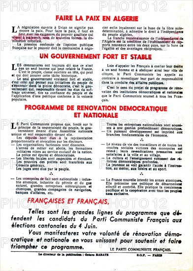 French Communist Party tract