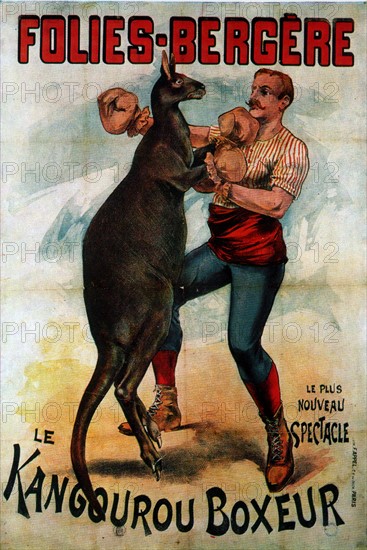 Affiche publicitaire pour un spectacle aux Folies-Bergère