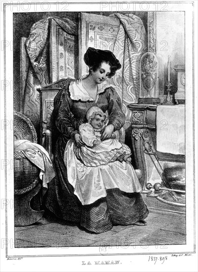 Adèle Hugo et son fils Charles