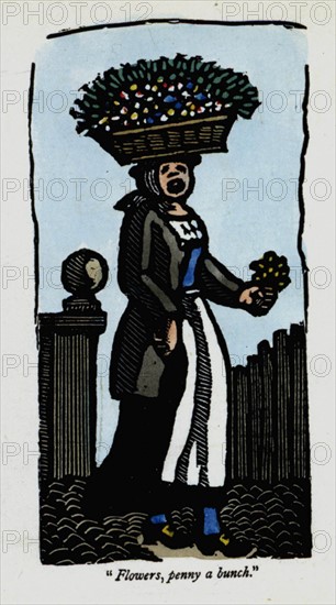 The cries of London, a flower seller