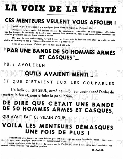 Tract de propagande contre la rébellion