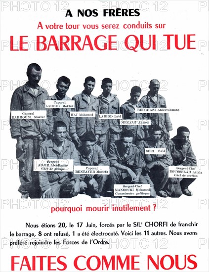 Tract appealing to the fellaghas to surrender to the French army