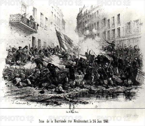 Prise de la barricade rue de Ménilmontant le 24 juin 1848