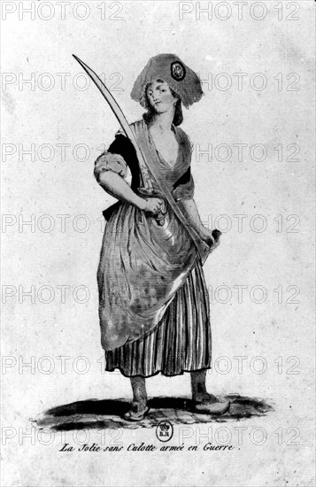 The pretty "sans culotte" armed in war