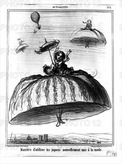 Honoré Daumier : A way to use the petticoats recently in fashion
