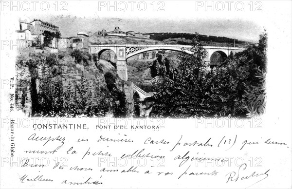 Postcard, Constantine, El Kantara bridge