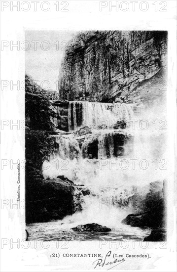 Carte postale, Constantine, les Cascades