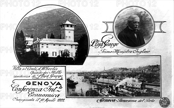 S.D.N. (Société des Nations) - Conférence de Gênes - Lloyd George 1er ministre anglais