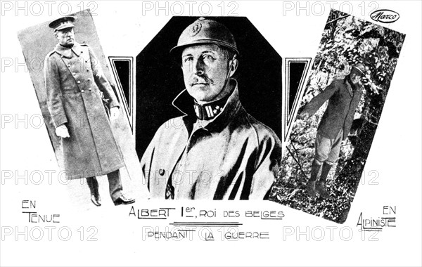 Albert 1er (1875-1934), roi de Belgique, pendant la guerre de 1914