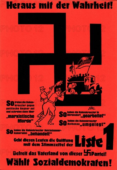 Propaganda poster for the socialist party at election time