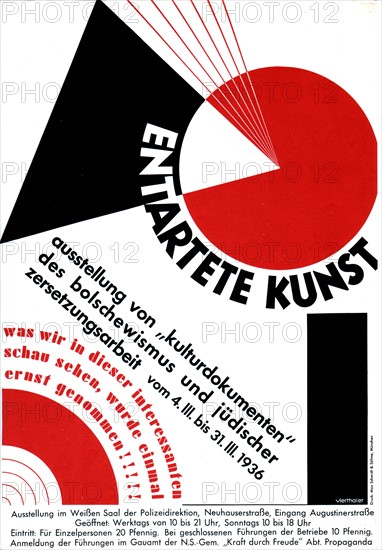 Propaganda poster for an exhibition denouncing degenerate art