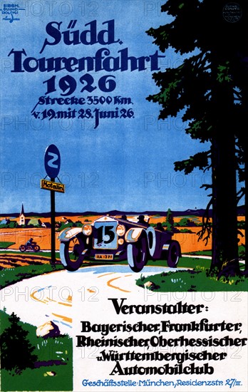 Advertising poster for the Automobile Club